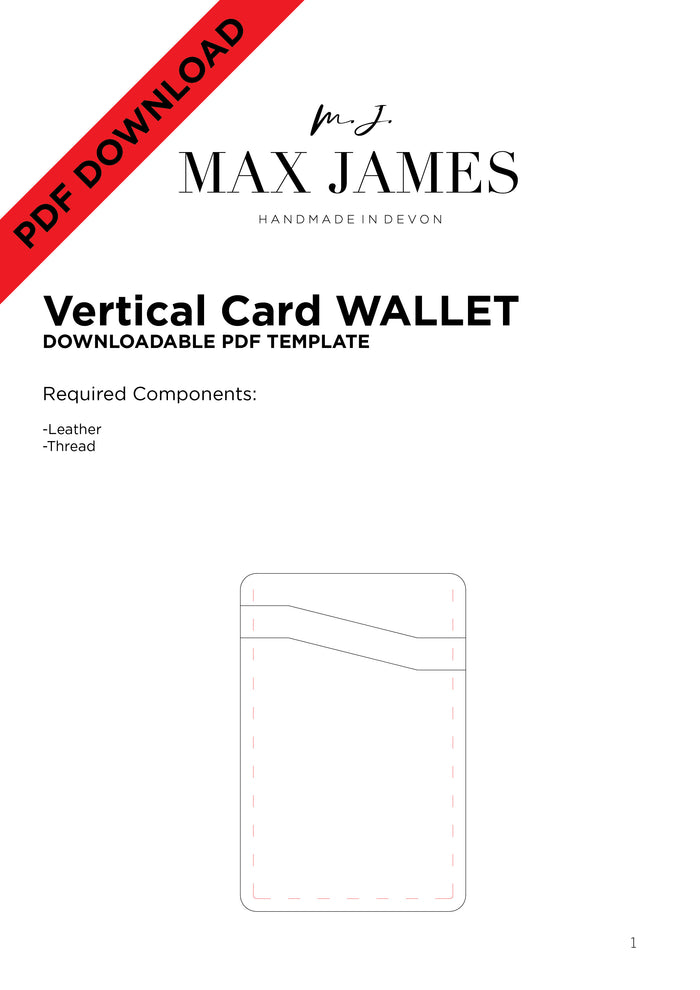 Vertical Card Wallet - Digital Template